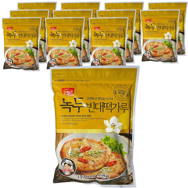 藍銀綠豆粉, 400g, 12包