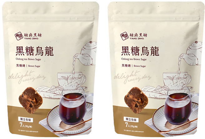 糖鼎 黑糖烏龍磚, 2袋, 30g