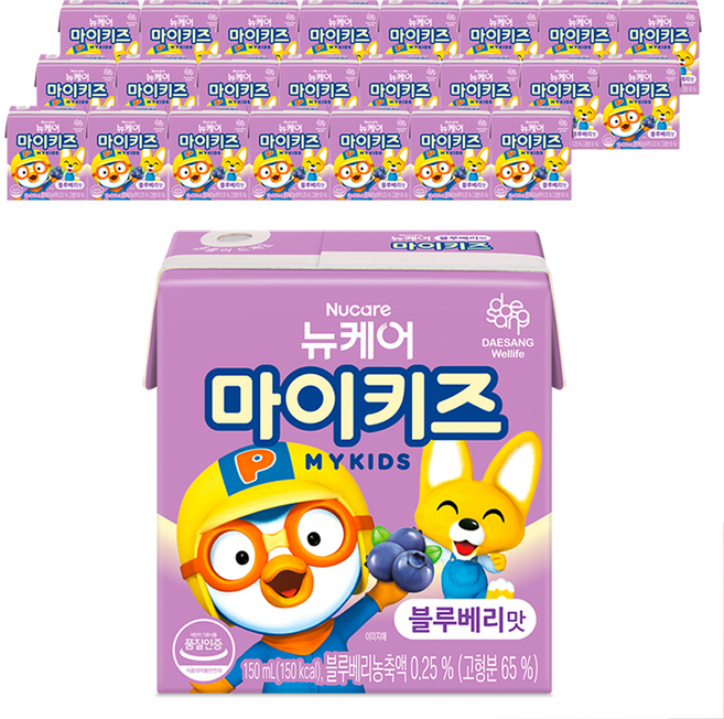 마이키즈 음료 블루베리맛, 150ml, 24개