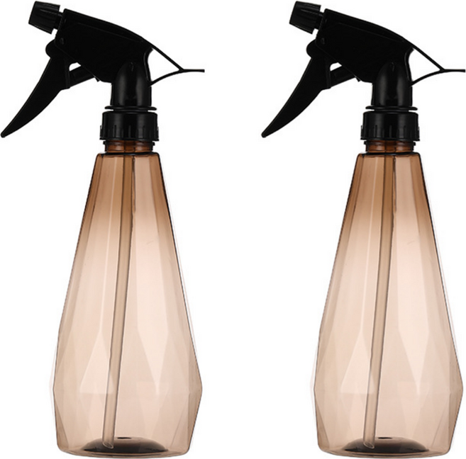 데일리픽 가정용 다리미 미용실 원예 분무기 500ml, 브라운, 2개