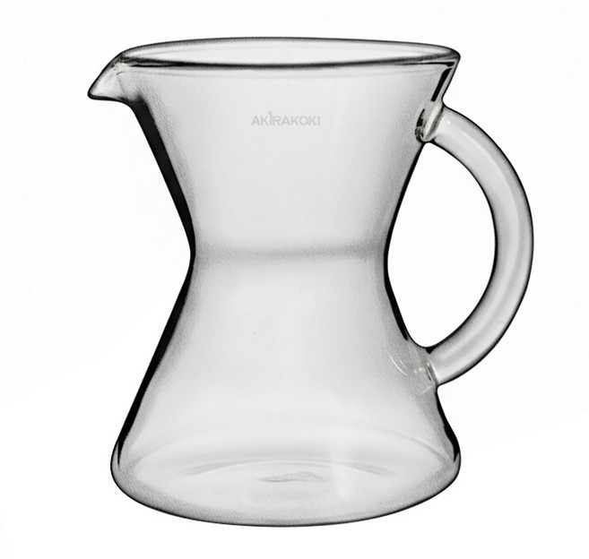 AKIRAKOKI 正晃行 玻璃掛耳分享壺 開口款 300ml, 分享壺 透明色, 1個