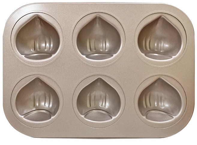 TRIARROW 三箭牌 金不沾6連栗子烤模, 1個