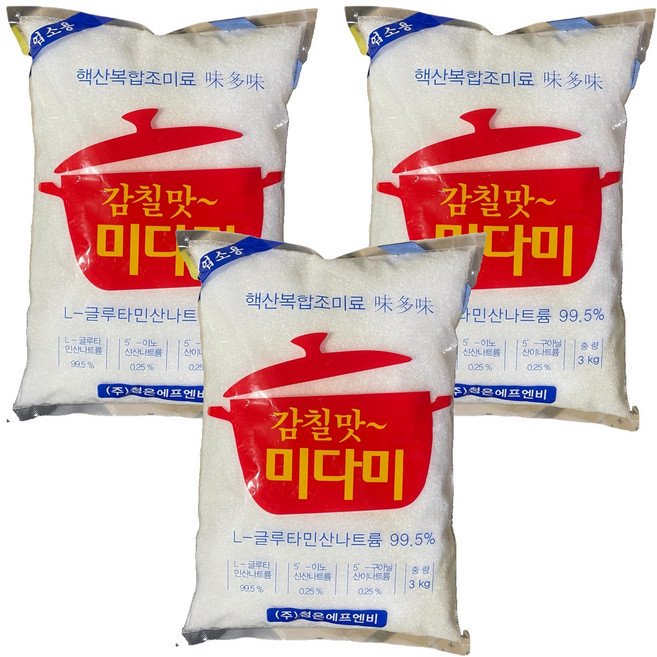 청은 미다미 조미료, 3개, 3kg