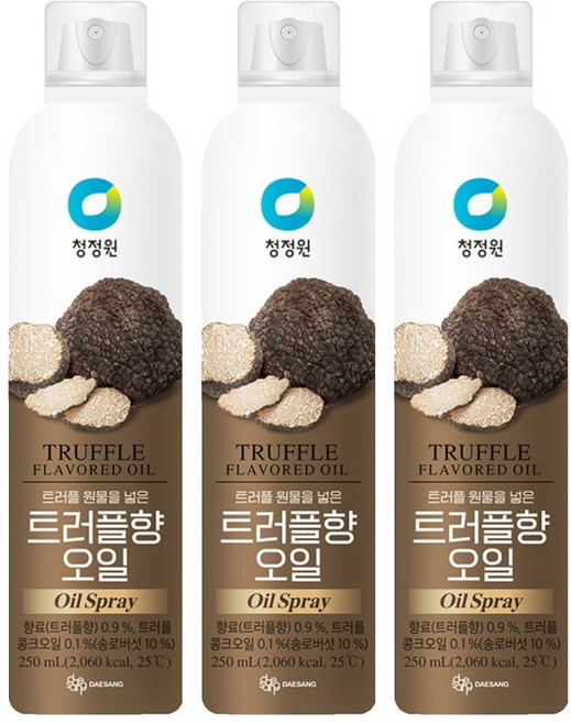 청정원 트러플향오일 스프레이, 250ml, 3개