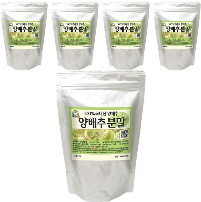 백장생 양배추 분말, 300g, 5개