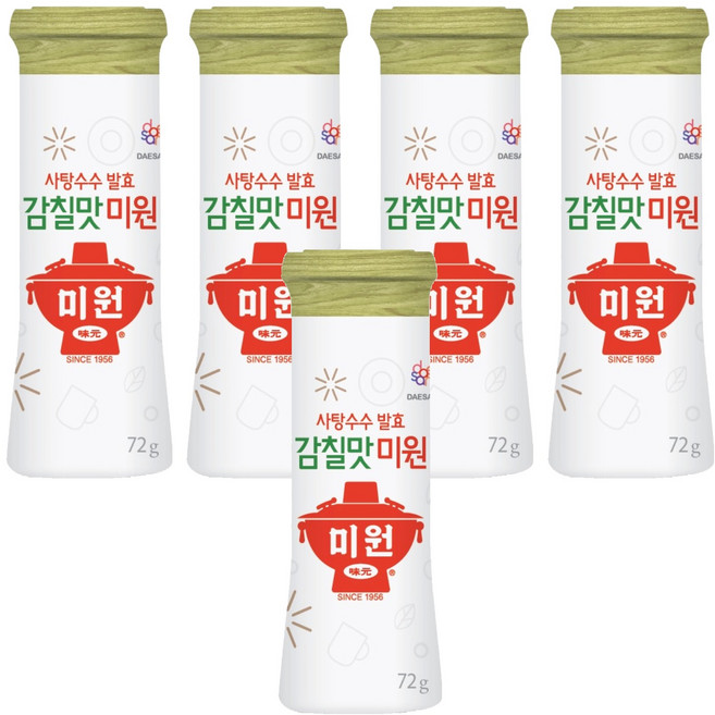 미원 사탕수수발효 감칠맛, 72g, 5개