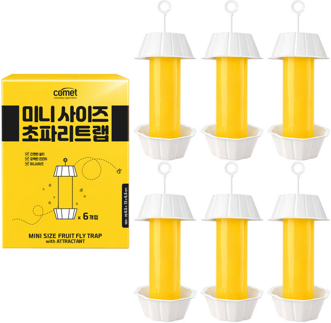 코멧 초파리 트랩 미니사이즈 6개입, 270g, 1개
