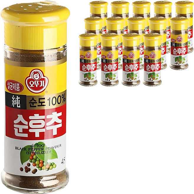 오뚜기 순후추, 45g, 15개