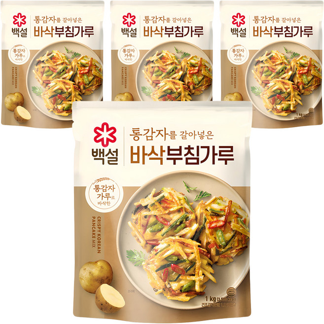 백설 바삭 부침가루, 1kg, 4개