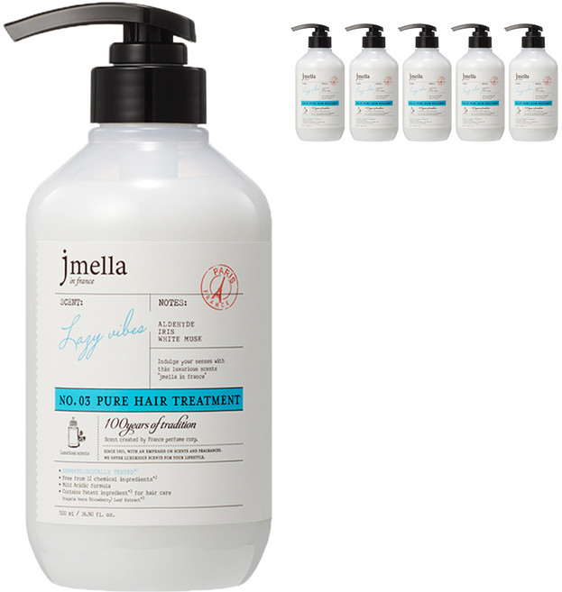 제이멜라 인 프랑스 퓨어 레이지 바이브 헤어 트리트먼트, 1개, 500ml
