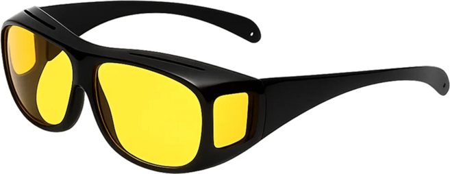 누아브 시야확보 야간운전 겸용 스포츠 선글라스, 옐로우, 1개