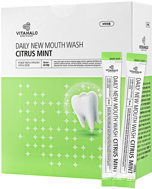 비타할로 데일리뉴 마우스워시 스틱형 시트러스 민트, 600ml, 1개