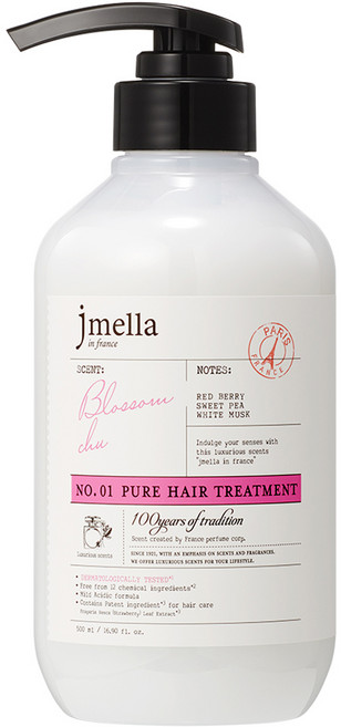 제이멜라 인 프랑스 퓨어 블러썸 츄 헤어 트리트먼트, 1개, 500ml