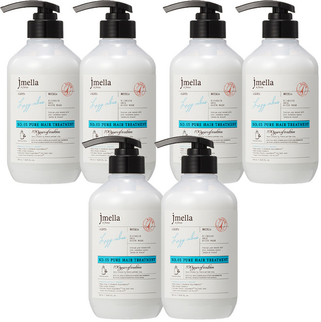 제이멜라 인 프랑스 퓨어 레이지 바이브 헤어 트리트먼트, 6개, 500ml