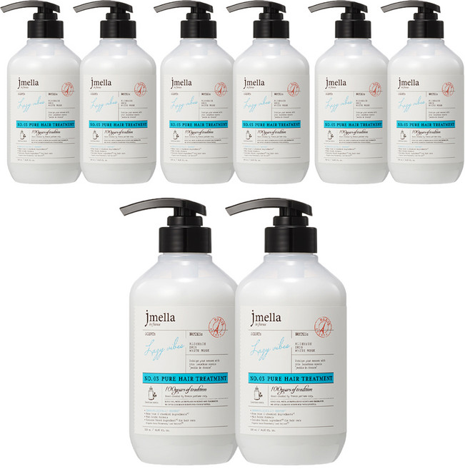 제이멜라 인 프랑스 퓨어 레이지 바이브 헤어 트리트먼트, 8개, 500ml
