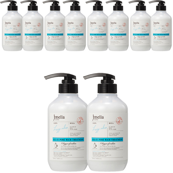 제이멜라 인 프랑스 퓨어 레이지 바이브 헤어 트리트먼트, 10개, 500ml