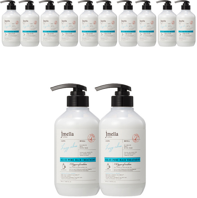 제이멜라 인 프랑스 퓨어 레이지 바이브 헤어 트리트먼트, 12개, 500ml