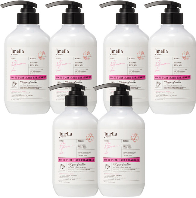 제이멜라 인 프랑스 퓨어 블러썸 츄 헤어 트리트먼트, 6개, 500ml