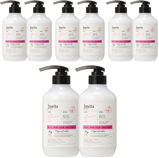 제이멜라 인 프랑스 퓨어 블러썸 츄 헤어 트리트먼트, 8개, 500ml