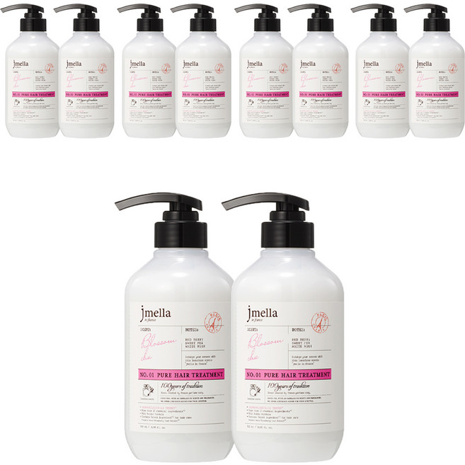 제이멜라 인 프랑스 퓨어 블러썸 츄 헤어 트리트먼트, 10개, 500ml