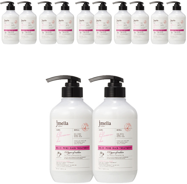 제이멜라 인 프랑스 퓨어 블러썸 츄 헤어 트리트먼트, 12개, 500ml