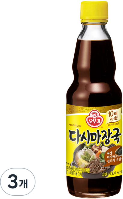 오뚜기 다시마장국, 3개, 360ml