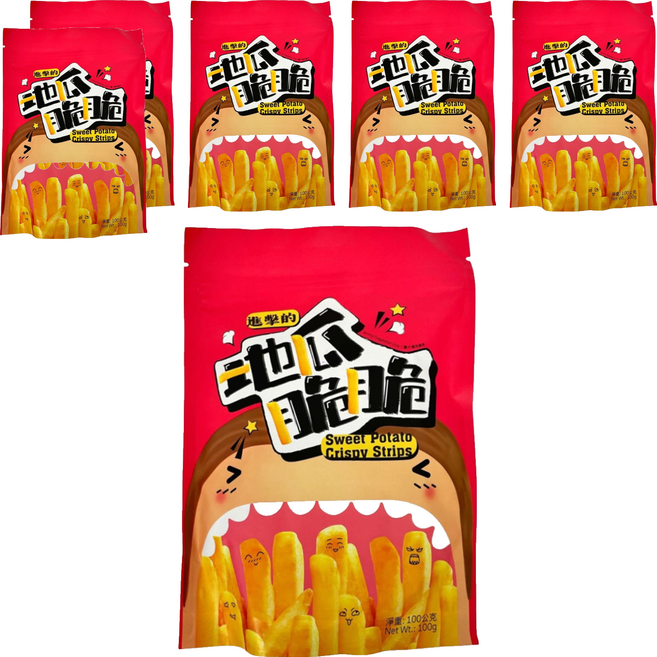 六福 地瓜脆條, 100g, 6包