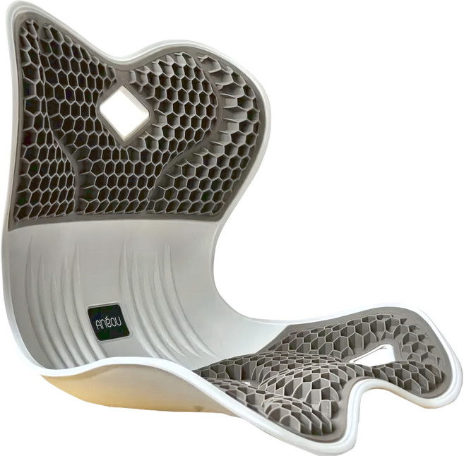 西格傢飾 蜂窩凝膠款日本矯正坐姿防駝背透氣美姿坐墊 PP合成樹脂, 灰色