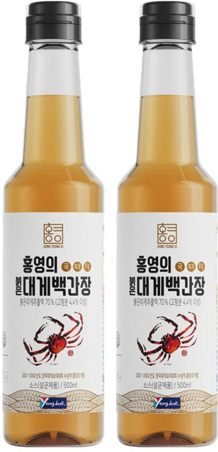 홍영의 어간장 붉은대게백간장, 500ml, 2개