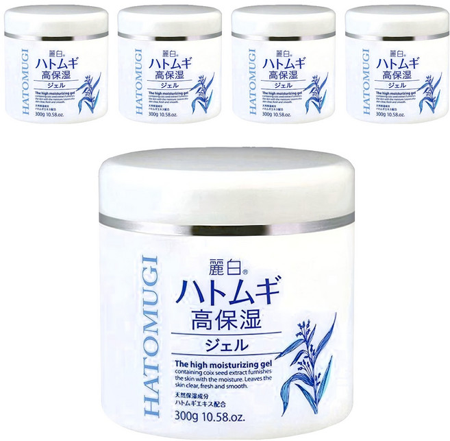 KUMANO 熊野油脂麗白薏仁高保濕凝膠 300g, 5罐