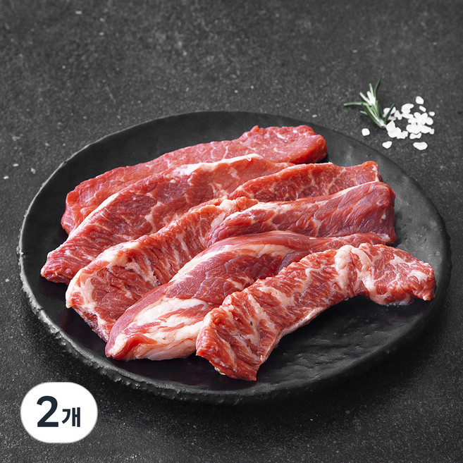 푸드장 미국산 블랙비프 본갈비살 (냉장), 200g, 2개