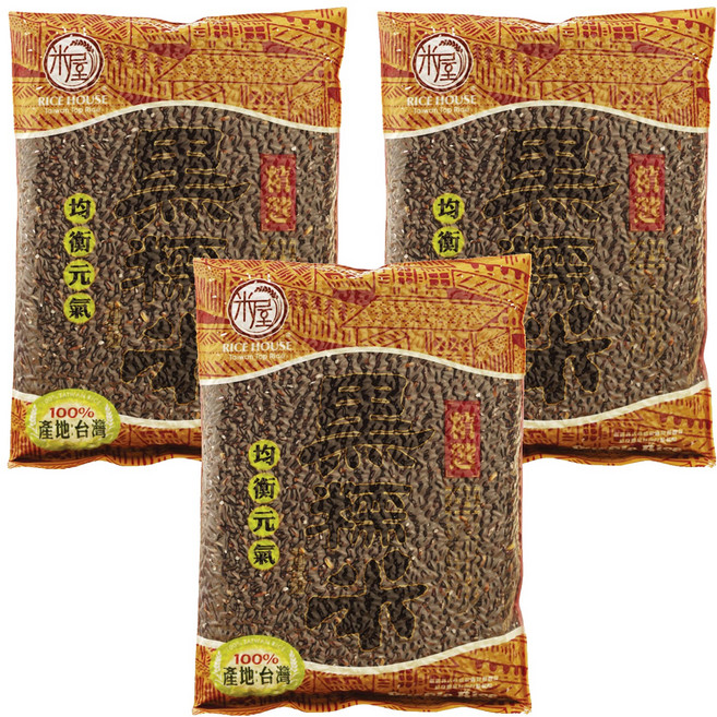 RICE HOUSE 米屋 黑糯米, 600g, 3包