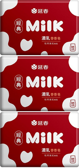 延春 經典Milk濃乳香香皂 牡丹茉莉, 3個, 85g