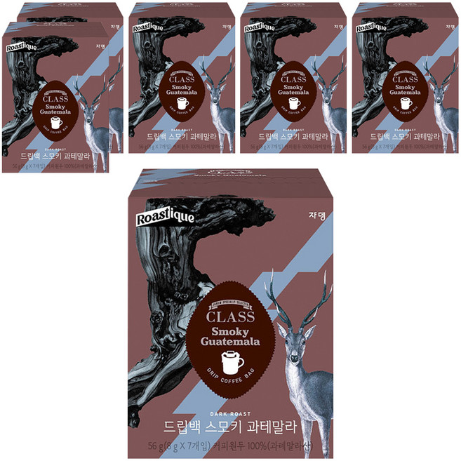 클래스 로스티크 쟈뎅 드립백 스모키 과테말라, 8g, 7개입, 6개