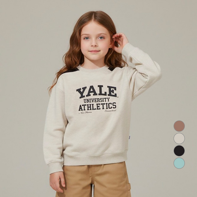 예일키즈 아동용 애슬레틱 배색 맨투맨 YJCCMTF13418