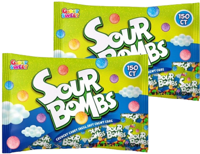 사워 밤즈 츄잉캔디 150개입, 600g, 2개