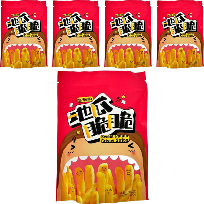 六福 地瓜脆條, 100g, 5包