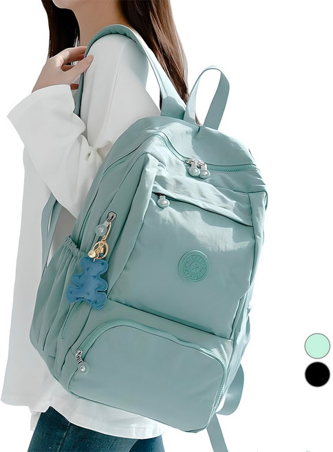 루루백 여성용 hood 가벼운 방수 여행 노트북 백팩