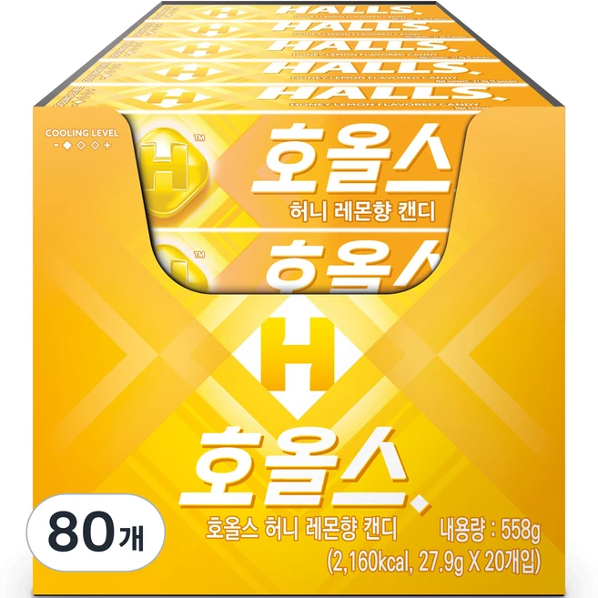 호올스 허니레몬향 캔디, 27.9g, 80개 - 쿠팡