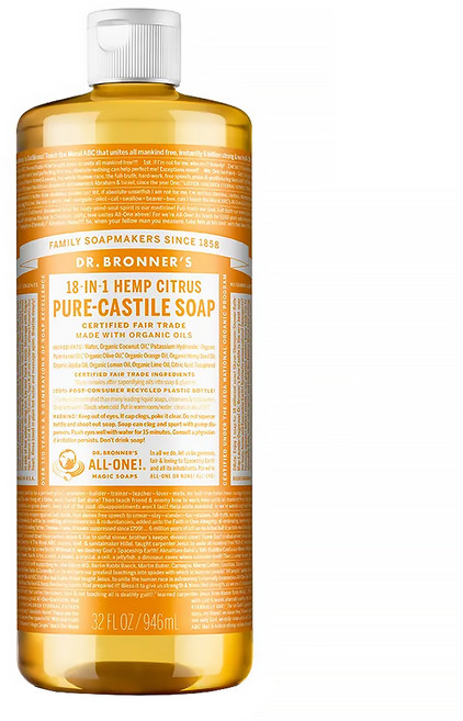 Dr.Bronner's 布朗博士 潔膚露 柑橘, 946ml, 1瓶