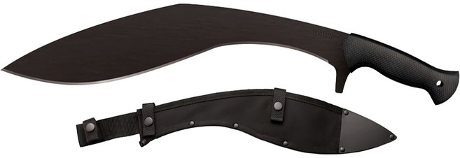 COLD STEEL 冷鋼ROYAL KUKRI MACHETE直刀砍刀1055碳鋼 附刀袋, 1支, 黑色