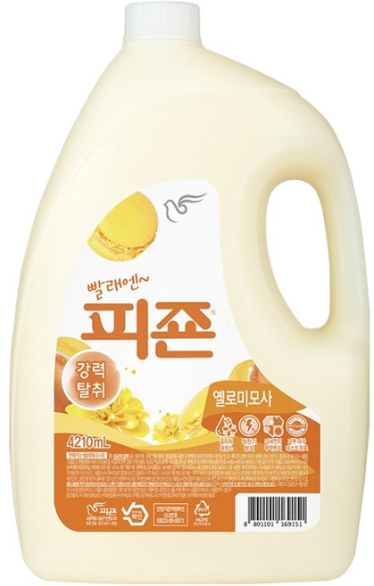 피죤 레귤러 섬유유연제 옐로미모사 본품, 4.21L, 1개