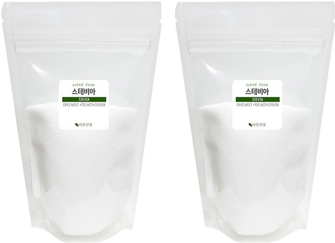 赤藻糖醇與甜菊糖, 500g, 2個