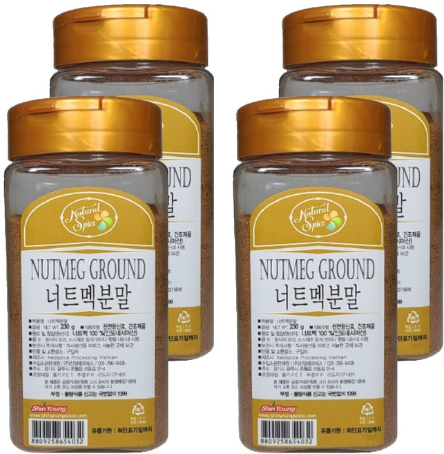 내츄럴스파이스 너트맥분말, 230g, 4개