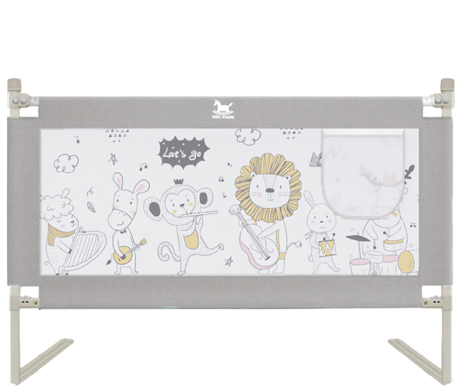 KIDS PARK 床邊護欄, 動物樂園 灰色 + 白色
