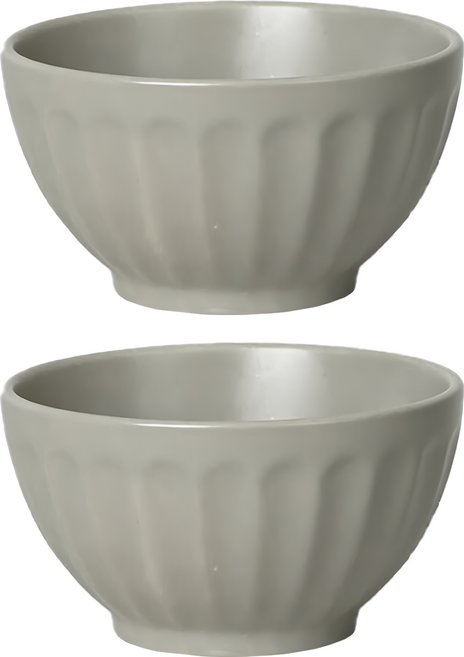 SSUEIM Mild系列 霧面陶瓷飯碗 Set, 灰色, 2個