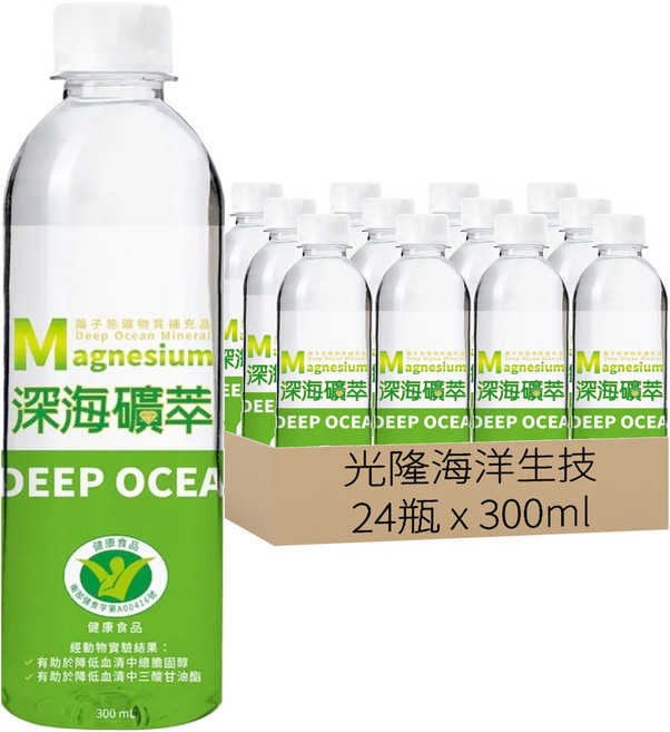 光隆海洋生技 深海礦萃海洋深層水, 24瓶, 300ml