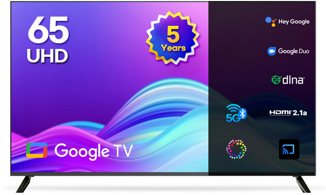 이노스 5년 무상AS 4K UHD 구글 ZERO EDITION TV, 164cm(65인치), G65 ZERO EDITION, 무타공 벽걸이형(추가비용발생), 방문설치