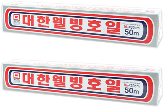 대한웰빙은박접시 호일, 50m, 2개