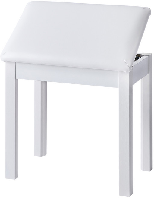 듀로악기 수납식 원목 피아노 의자 DPC10S, 화이트, 1개
